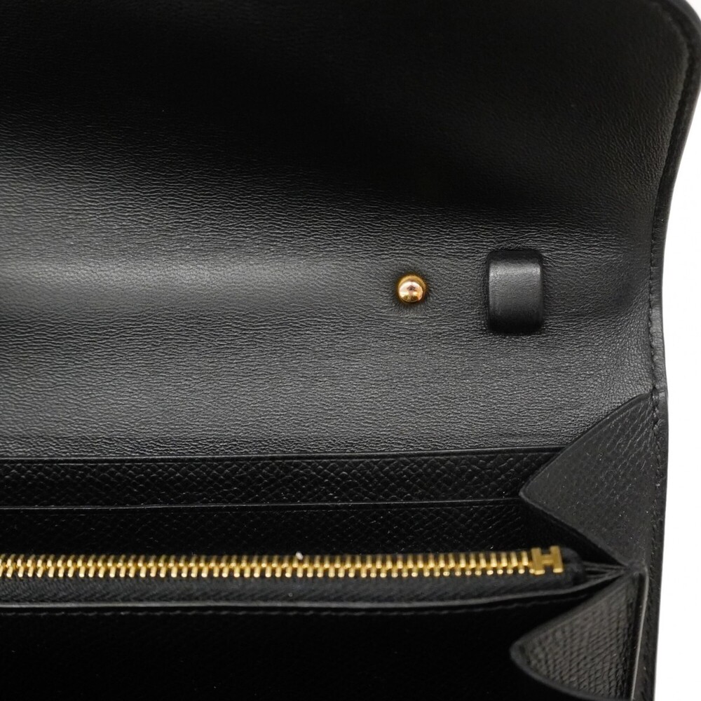 Hermes Constance Tougo Wallet/Shoulder Wallet, Veau Epsom Leather, Black/Pink... - Picture 7 of 8